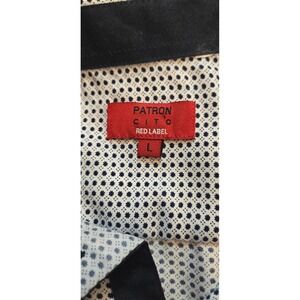 Patron Cito Red Label Long Sleeve Button Up Men's L All Over Print Cool Casual